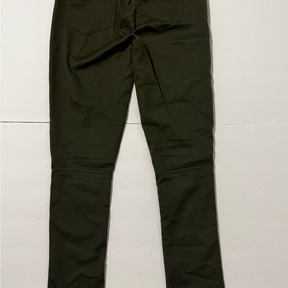 Refuge Jeans Women Size 2 Mid Rise Skinny Green Denim Three Front Buttons - Picture 8 of 11